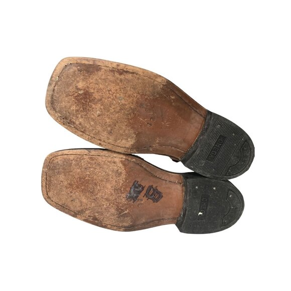 Vintage Calzados Luising Size 37 M(5) W(7) Red White Leather Dragon Boots shoes - Picture 6 of 8